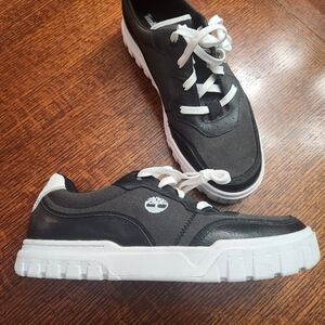 Like New Timberland Black Canvas Shoes Size Mens 11 sneakers